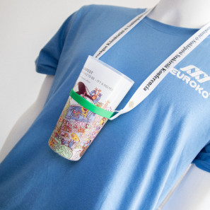 LANCUP - Lanyard cu suport pentru pahar
