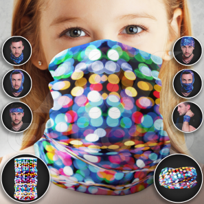 Eșarfă multifuncțională colorată pentru copii