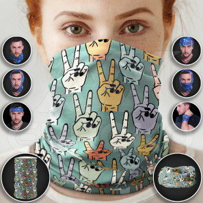 Eșarfă multifuncțională cu semnul păcii