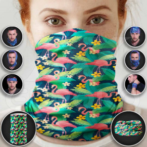 Eșarfă multifuncțională - Flamingo