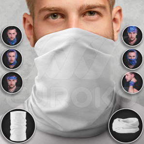 Eșarfă multifuncțională gri deschis