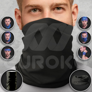 Eșarfă multifuncțională neagră