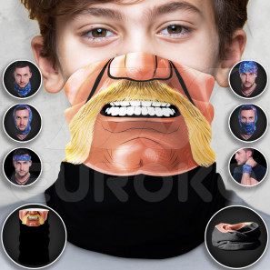 Eșarfă multifuncțională pentru copii cu model SMILE