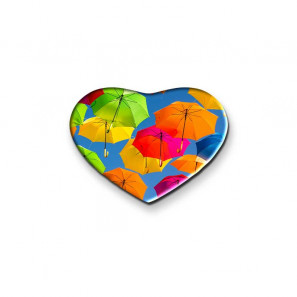 Magnet de frigider personalizat în formă de inimă 5.5 cm x 4 cm