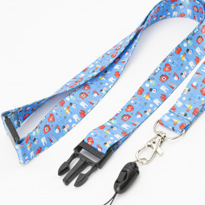Lanyard albastru pentru infirmieri