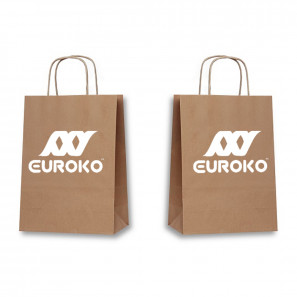 Pungă de hârtie cu logo, maro