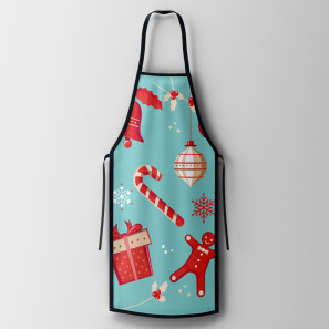 Șorț de bucătărie cu model de Crăciun