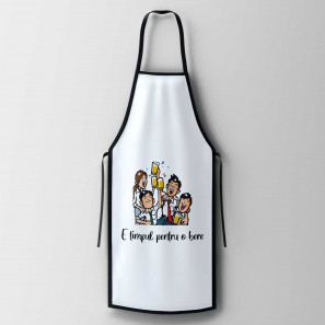 Șorț de grătar cu model - E timpul pentru o bere