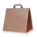 Pungă hârtie kraft cu mâner plat