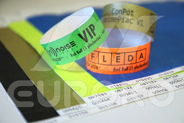 BRĂȚĂRI DE IDENTIFICARE TYVEK CU CUPON DE CONTROL 25MM