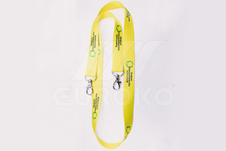 LANYARD DIN SATIN CU DOUĂ CARABINE